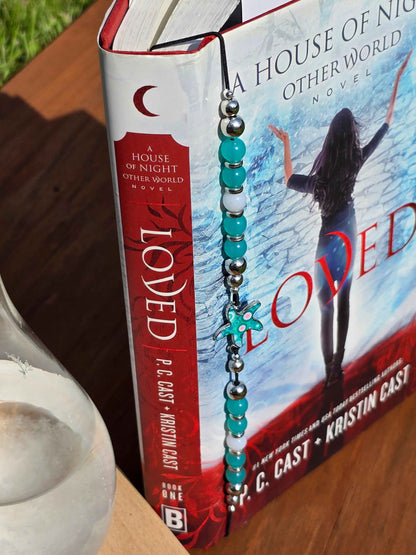 Starfish elastic wraparound Bookmark - Place holder for hardbacks, paperbacks, journals and diaries