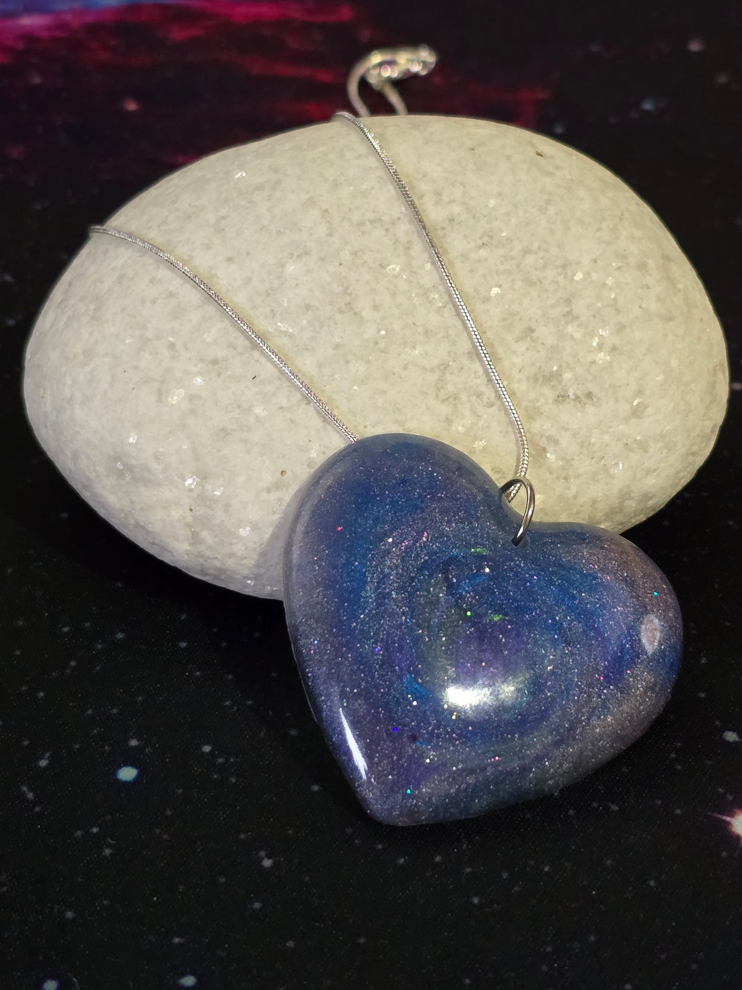Cosmic Sky Resin Necklace