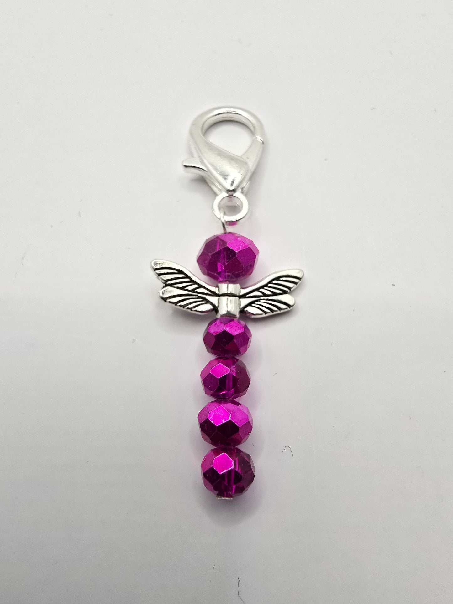 Dragonfly Zip charms - 4 pack of beaded bag charms