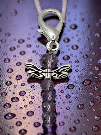 Dragonfly Zipper charms - 4 pack of beaded dragonfly bag charms