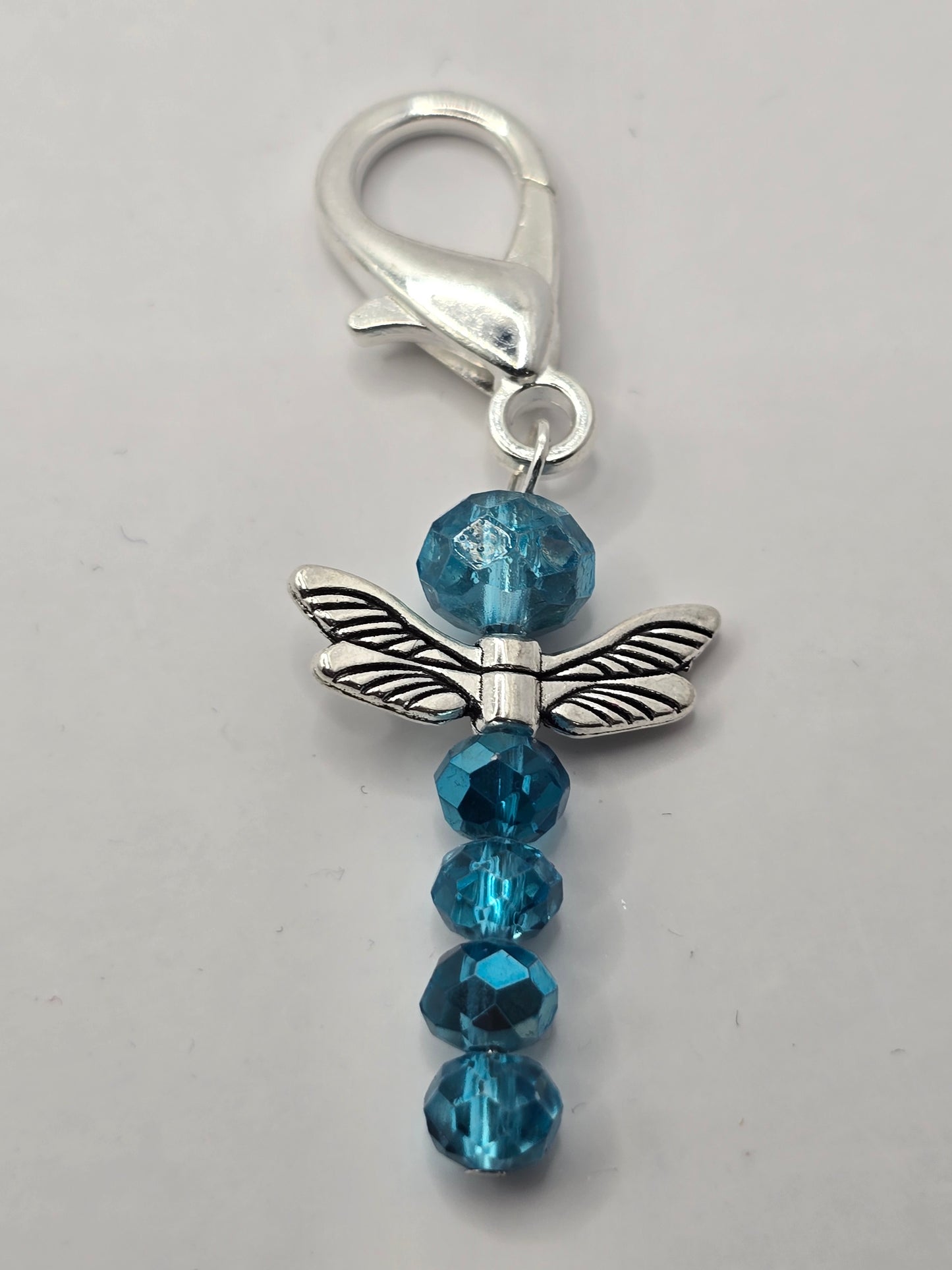 Dragonfly Zip charms - 4 pack of beaded bag charms