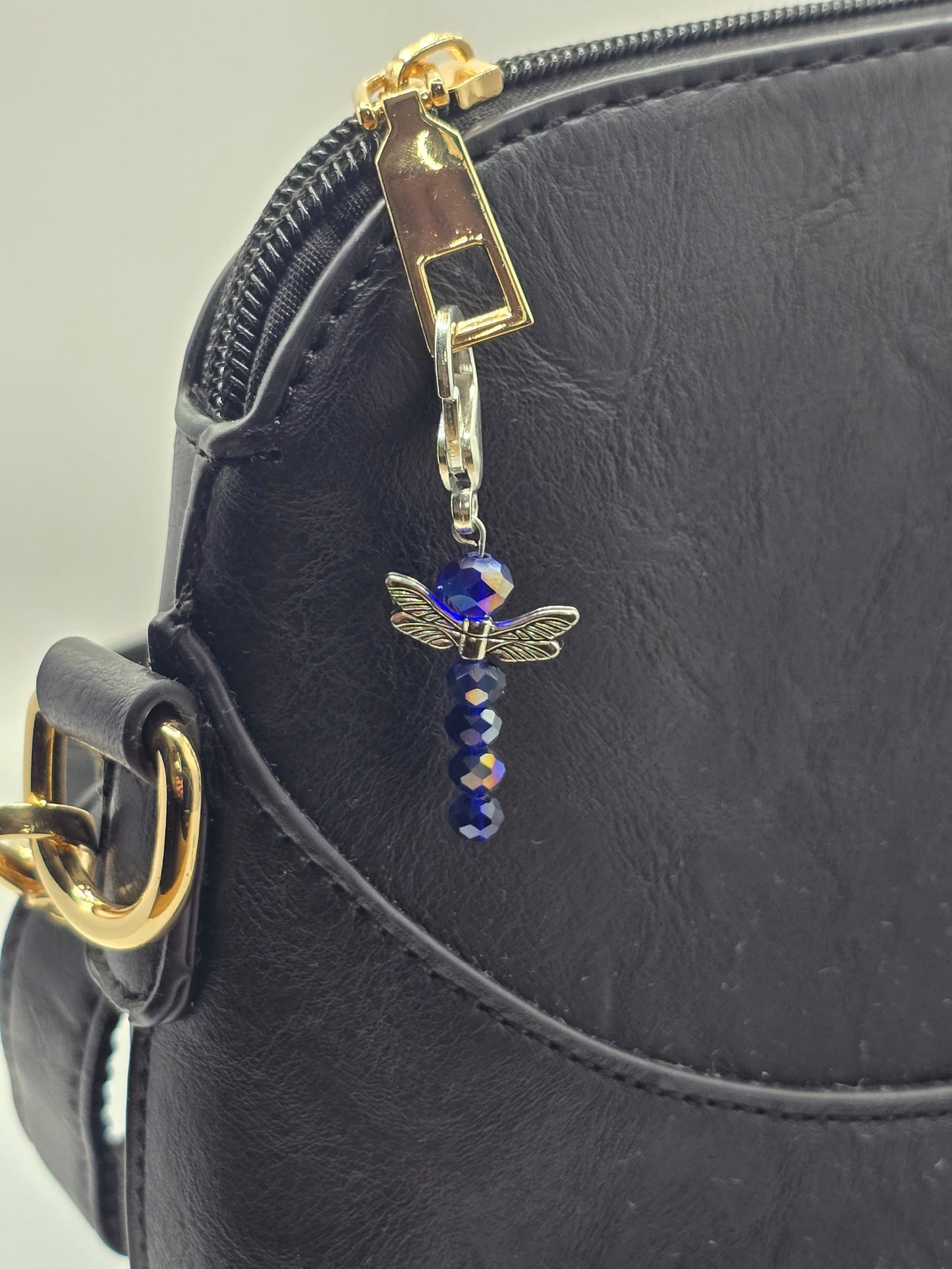 Dragonfly Zip charms - 4 pack of beaded bag charms