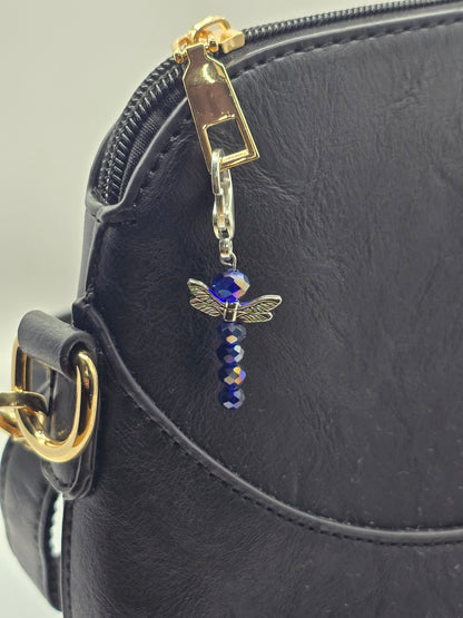 Dragonfly Zip charms - 4 pack of beaded bag charms