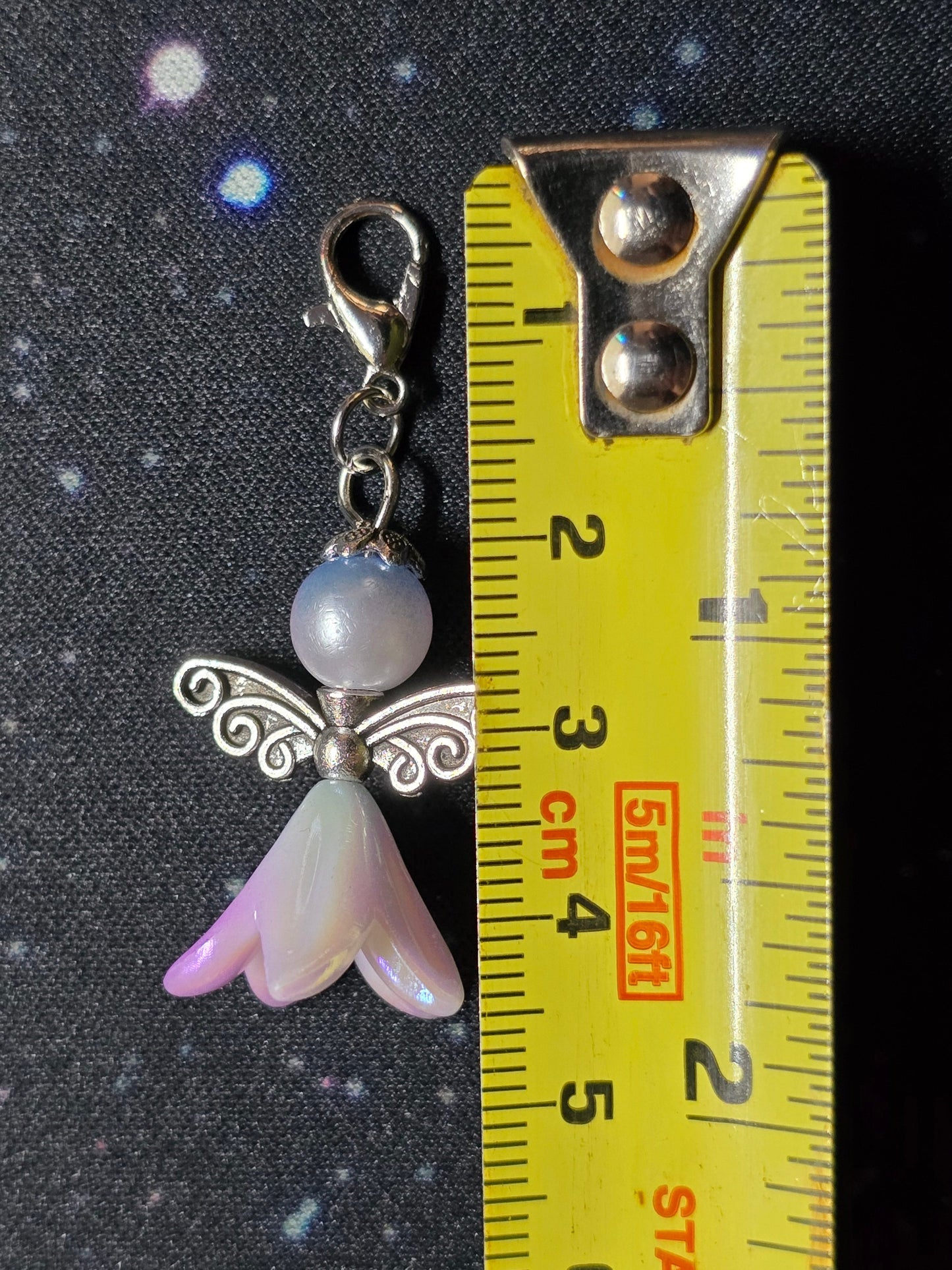 4 pack Angel zipper charms - Bellflower shaped angel charms