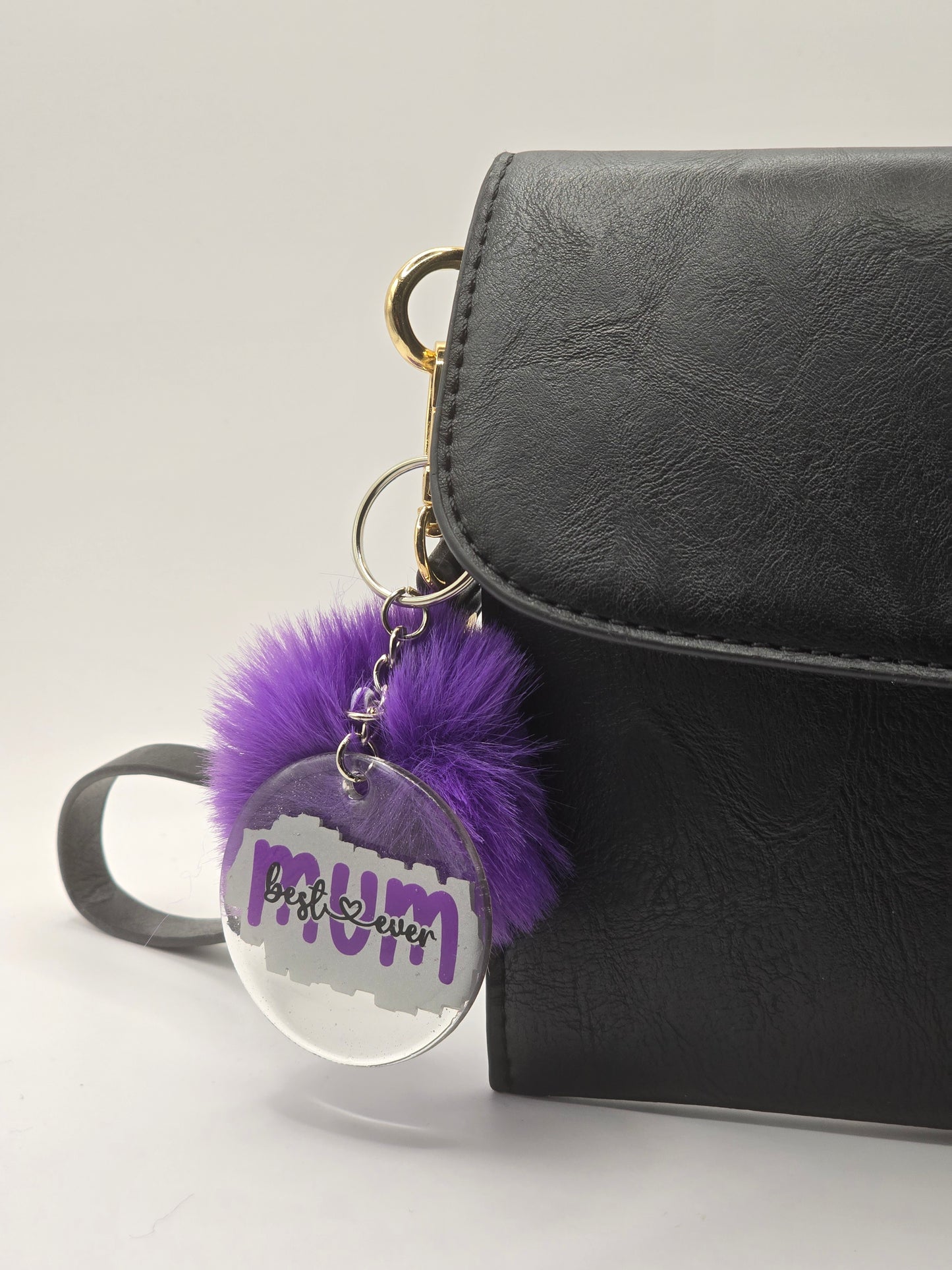 Best Ever Mum Pom Pom Keyring