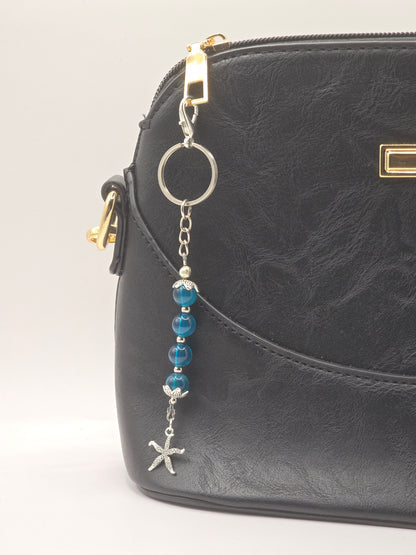 Silver Heart / Starfish / Sea Turtle, Zipper Pull Charm - Bag Accessory - Keyring