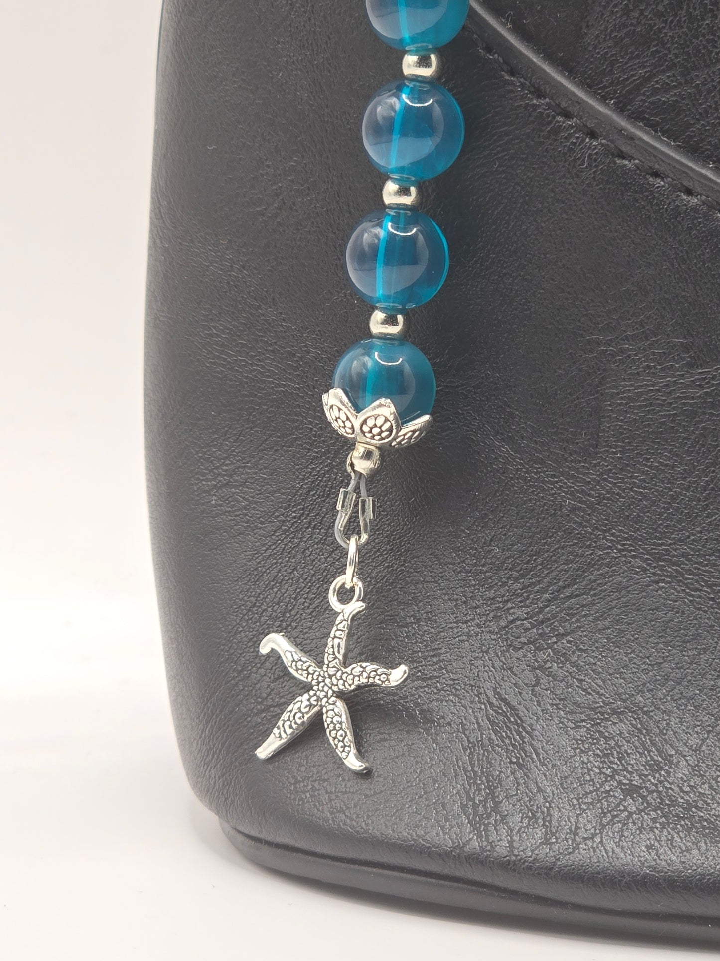 Silver Heart / Starfish / Sea Turtle, Zipper Pull Charm - Bag Accessory - Keyring