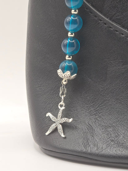 Silver Heart / Starfish / Sea Turtle, Zipper Pull Charm - Bag Accessory - Keyring