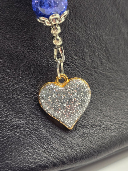 Silver Heart / Starfish / Sea Turtle, Zipper Pull Charm - Bag Accessory - Keyring