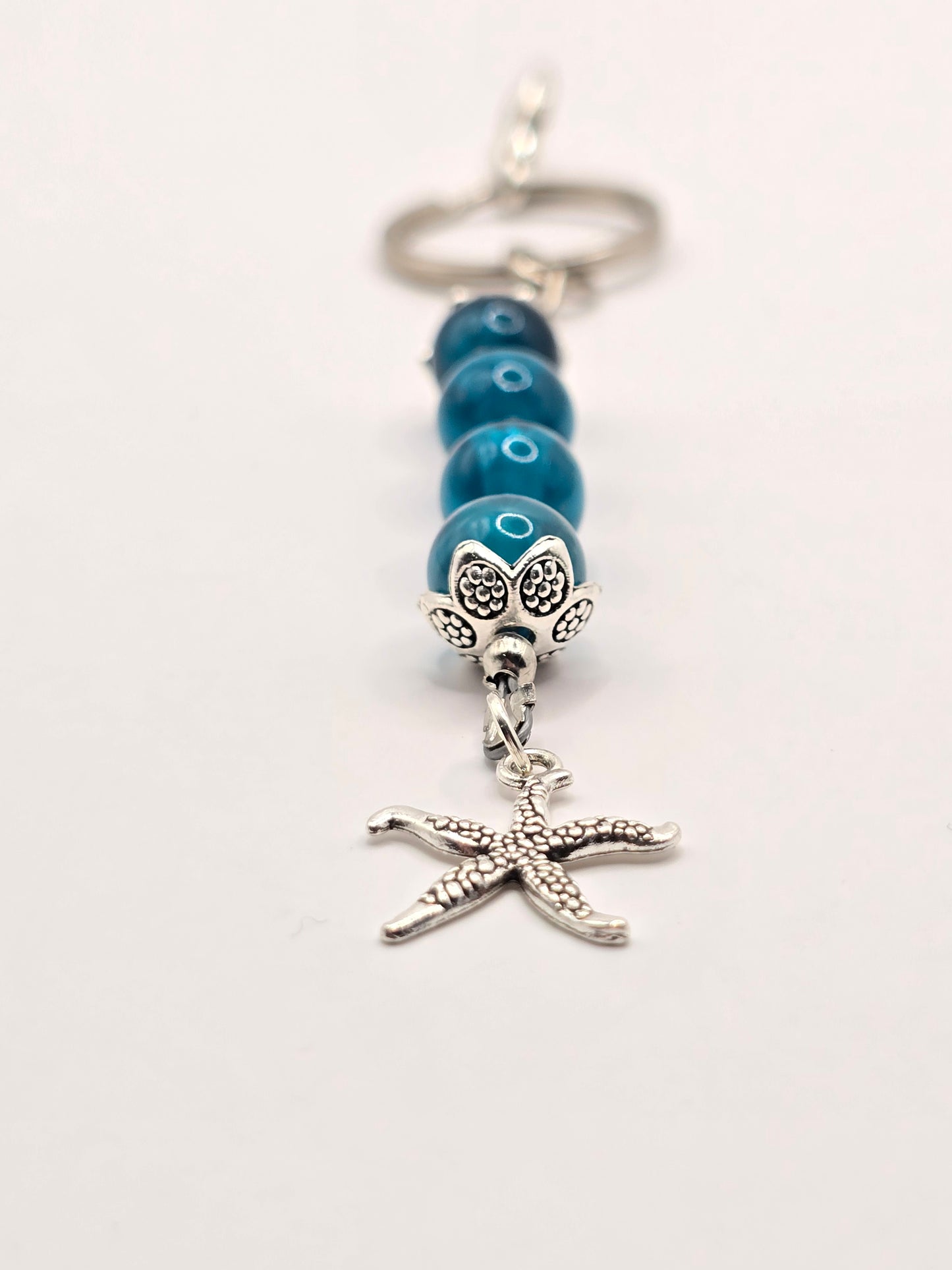 Silver Heart / Starfish / Sea Turtle, Zipper Pull Charm - Bag Accessory - Keyring