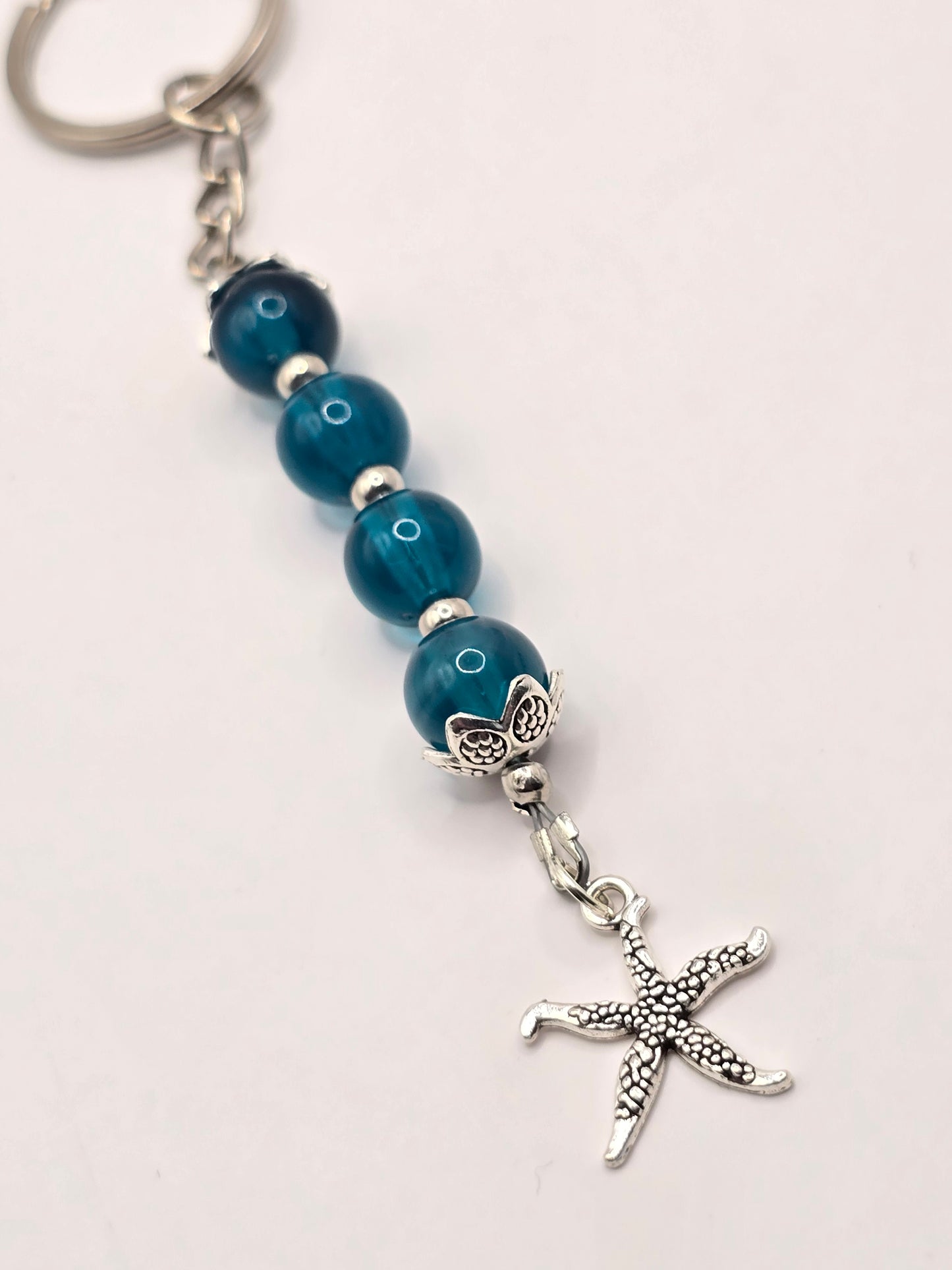 Silver Heart / Starfish / Sea Turtle, Zipper Pull Charm - Bag Accessory - Keyring