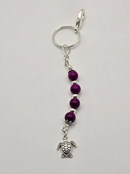 Silver Heart / Starfish / Sea Turtle, Zipper Pull Charm - Bag Accessory - Keyring