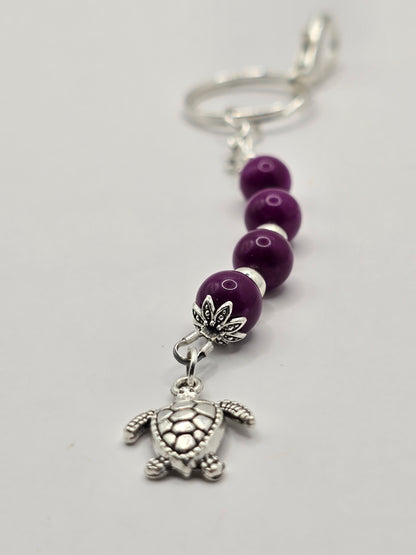 Silver Heart / Starfish / Sea Turtle, Zipper Pull Charm - Bag Accessory - Keyring