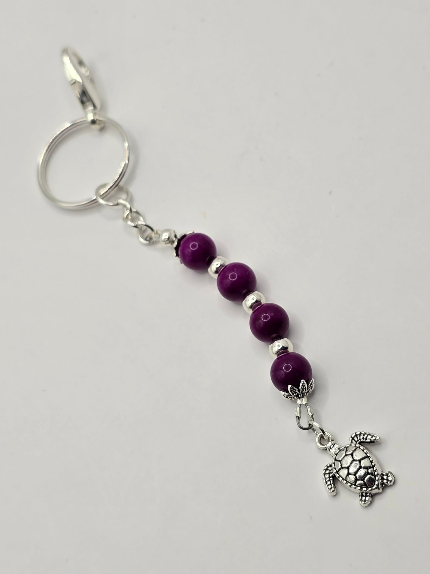 Silver Heart / Starfish / Sea Turtle, Zipper Pull Charm - Bag Accessory - Keyring