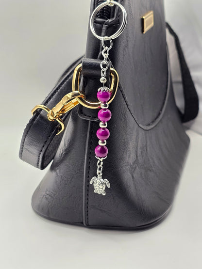 Silver Heart / Starfish / Sea Turtle, Zipper Pull Charm - Bag Accessory - Keyring