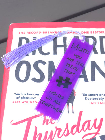 Mothers day bookmark - Acrylic bookmark with permanent vinyl design