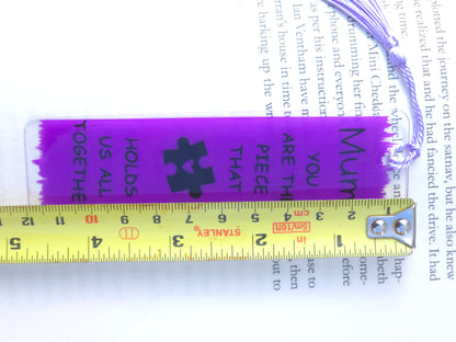 Mothers day bookmark - Acrylic bookmark with permanent vinyl design