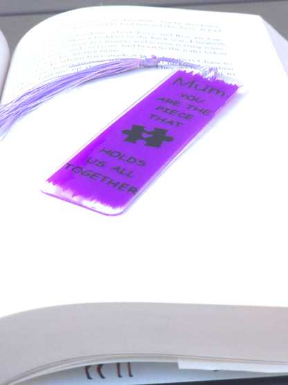 Mothers day bookmark - Acrylic bookmark with permanent vinyl design