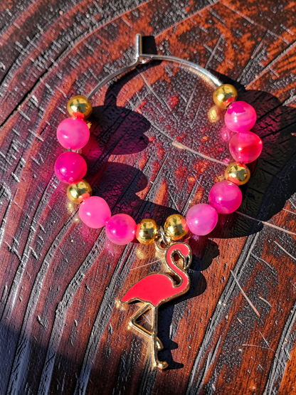 Flamingo Wine Glass Charms - Stylish Drinks Charms for Wine and Cocktail Glasses