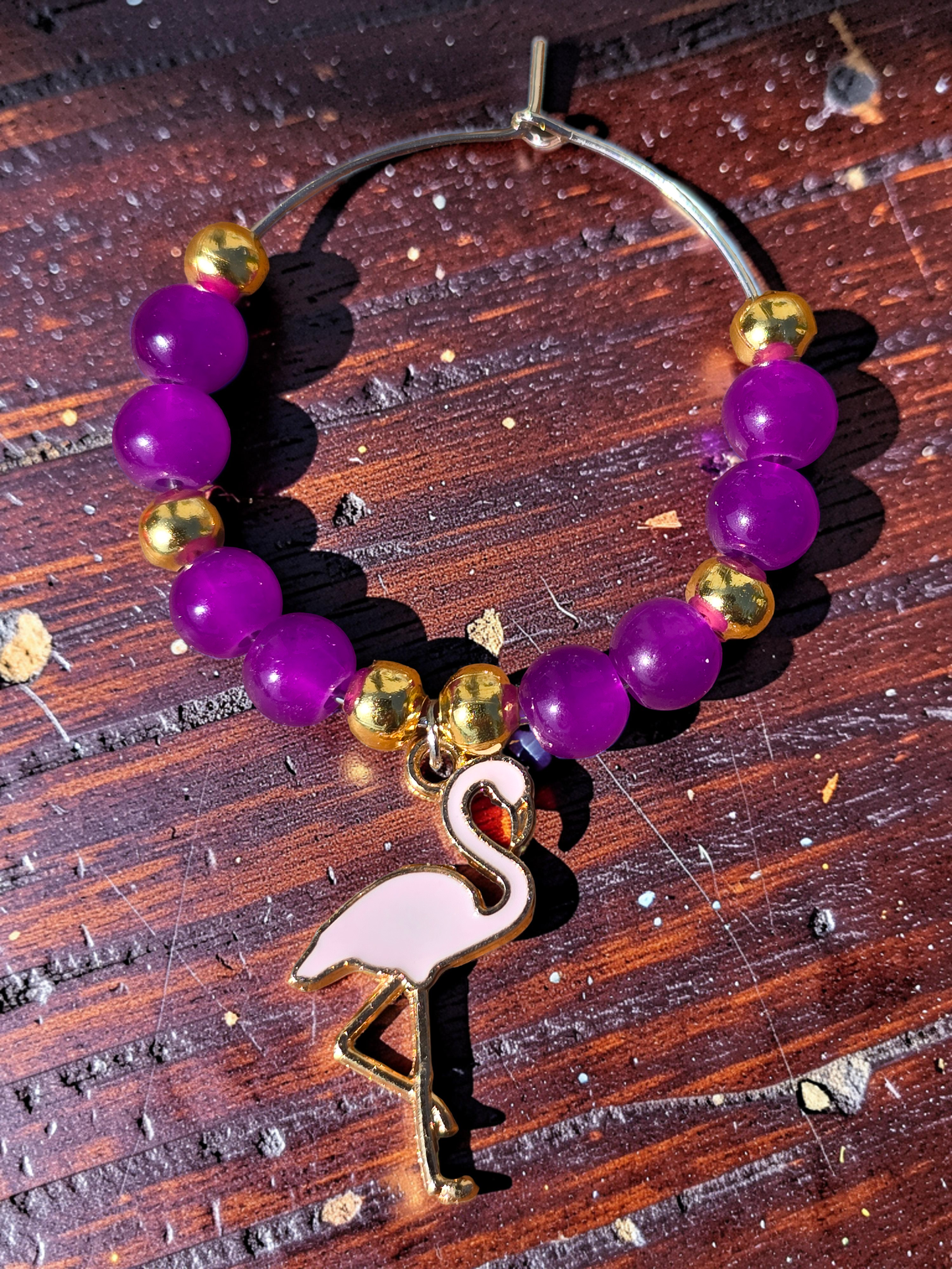 Flamingo Wine Glass Charms - Stylish Drinks Charms for Wine and Cocktail Glasses