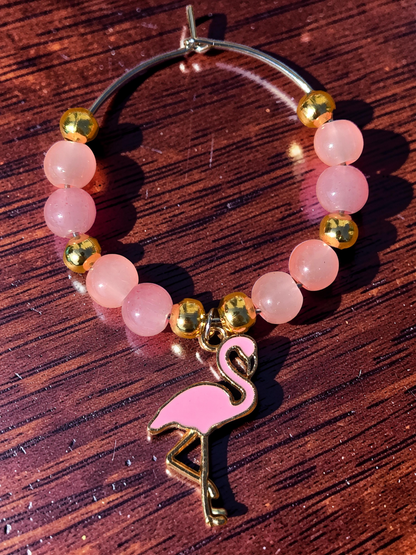 Flamingo Wine Glass Charms - Stylish Drinks Charms for Wine and Cocktail Glasses