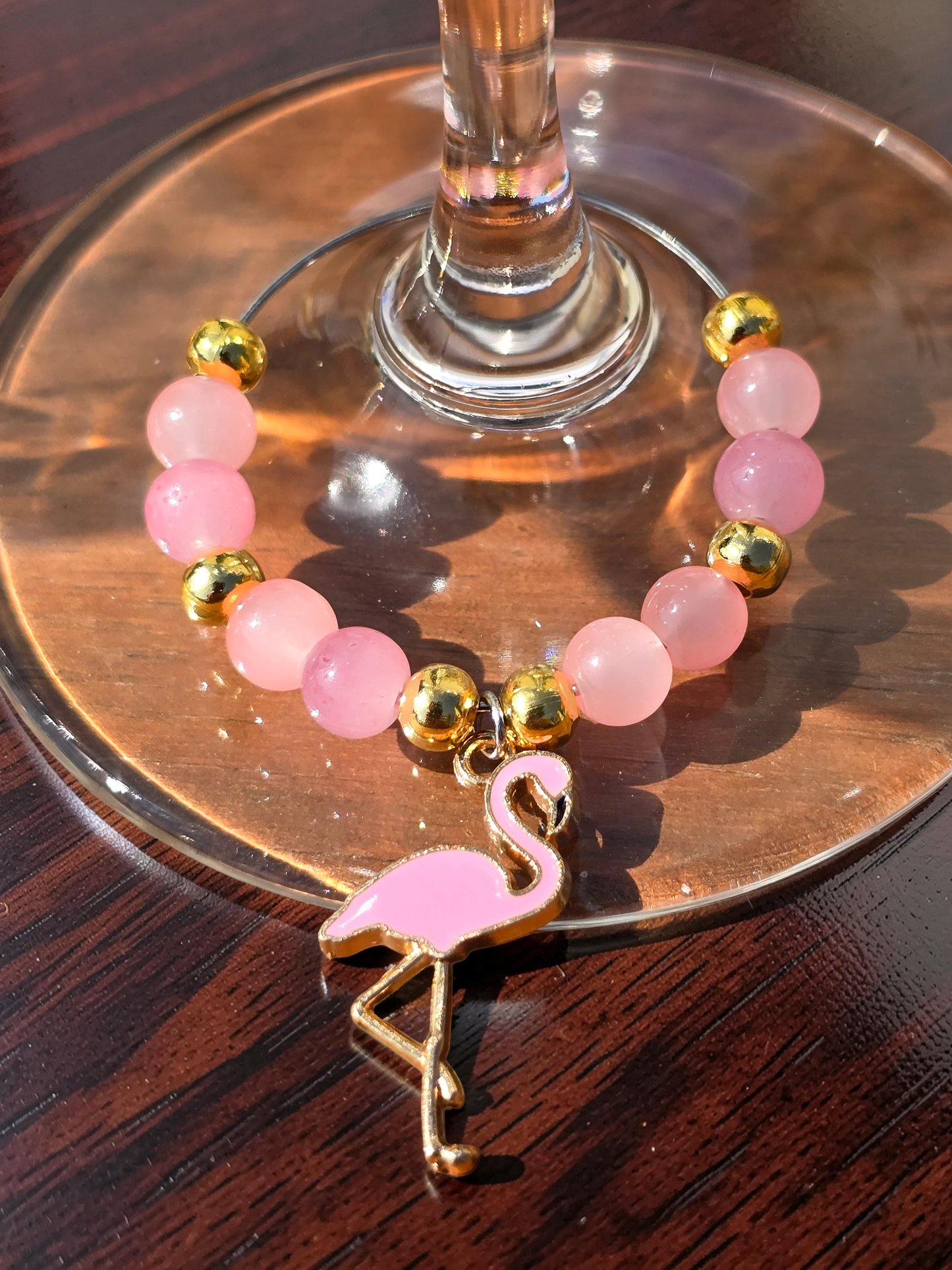 Flamingo Wine Glass Charms - Stylish Drinks Charms for Wine and Cocktail Glasses