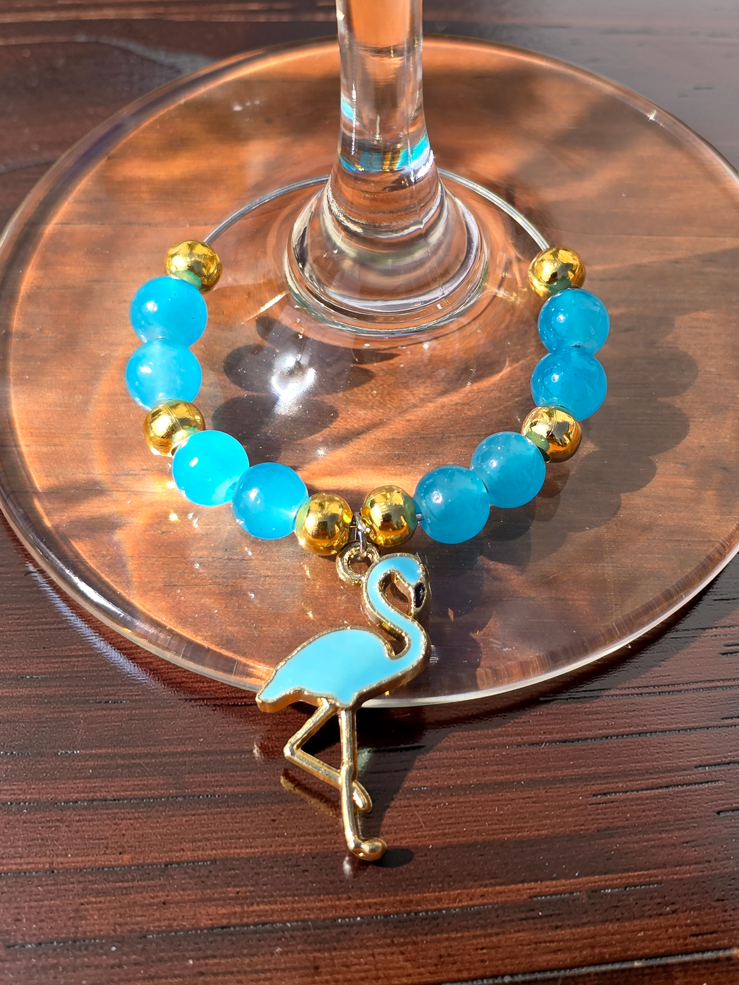 Flamingo Wine Glass Charms - Stylish Drinks Charms for Wine and Cocktail Glasses
