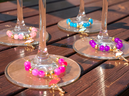Flamingo Wine Glass Charms - Stylish Drinks Charms for Wine and Cocktail Glasses