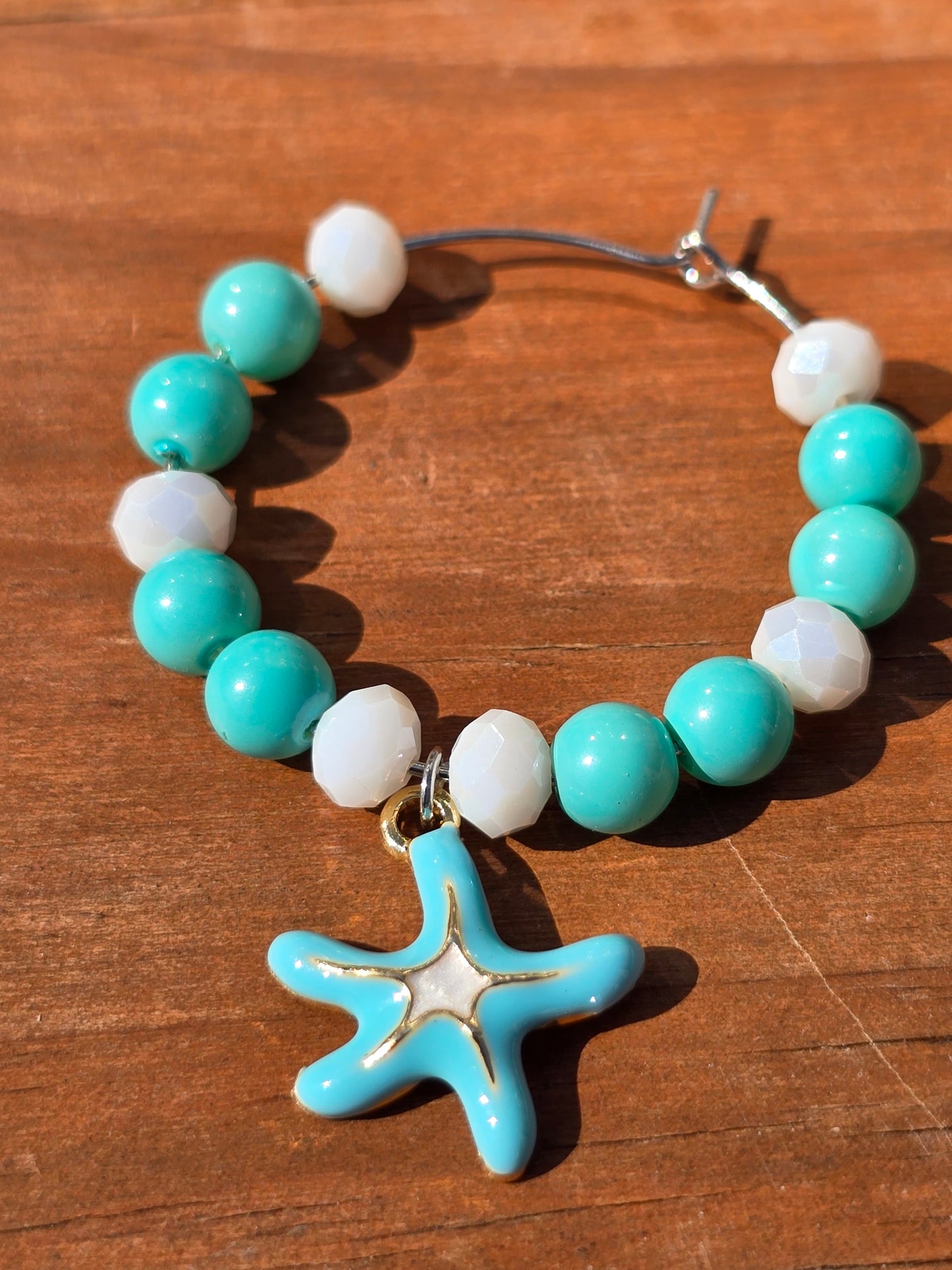 Ocean Theme Enamel Wine Glass Charms - 4 pack drinks decorations with various ocean charms