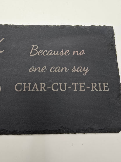 Shark Coochie Board - Slate Charcuterie Board - Slate Serving Platter