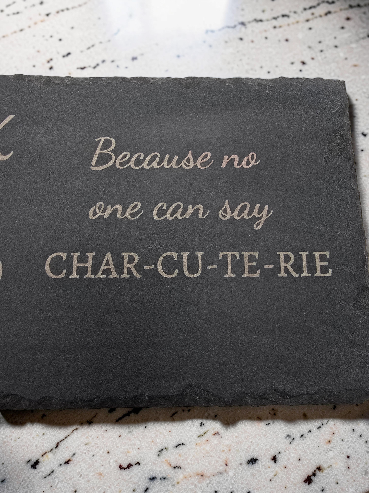 Shark Coochie Board - Slate Charcuterie Board - Slate Serving Platter