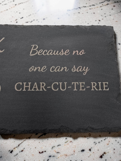Shark Coochie Board - Slate Charcuterie Board - Slate Serving Platter