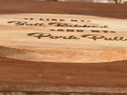 Piggy Chopping board - Funny engraved pig shaped chopping / BBQ serving board
