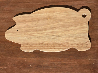Piggy Chopping board - Funny engraved pig shaped chopping / BBQ serving board