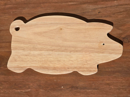 Piggy Chopping board - Funny engraved pig shaped chopping / BBQ serving board