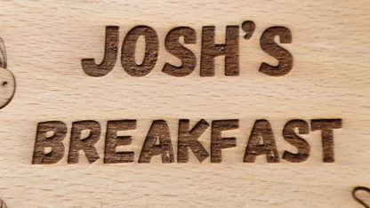 Personalised Kids Dinosaur Breakfast Board - Your Name Engraved