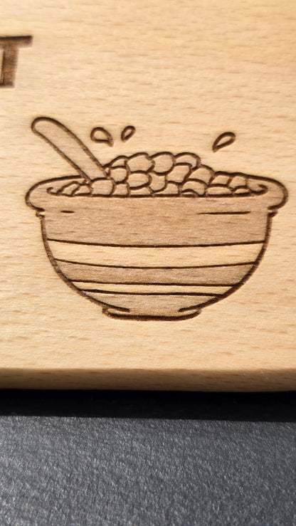 Personalised Kids Dinosaur Breakfast Board - Your Name Engraved