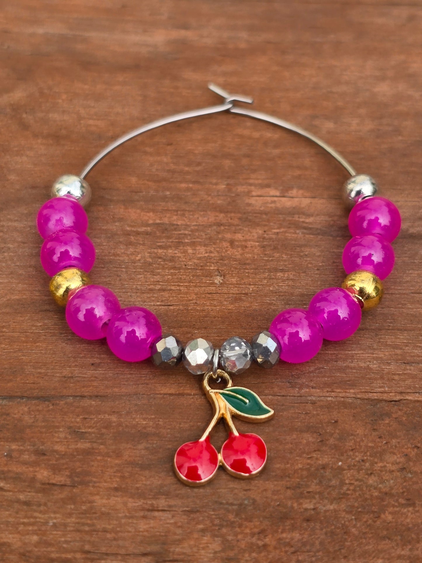 Sparkling Fruit Wine Glass Charms - Set of 4 Drink Identifiers
