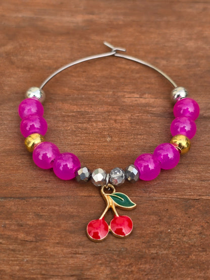 Sparkling Fruit Wine Glass Charms - Set of 4 Drink Identifiers