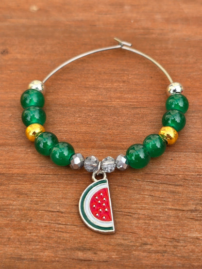 Sparkling Fruit Wine Glass Charms - Set of 4 Drink Identifiers