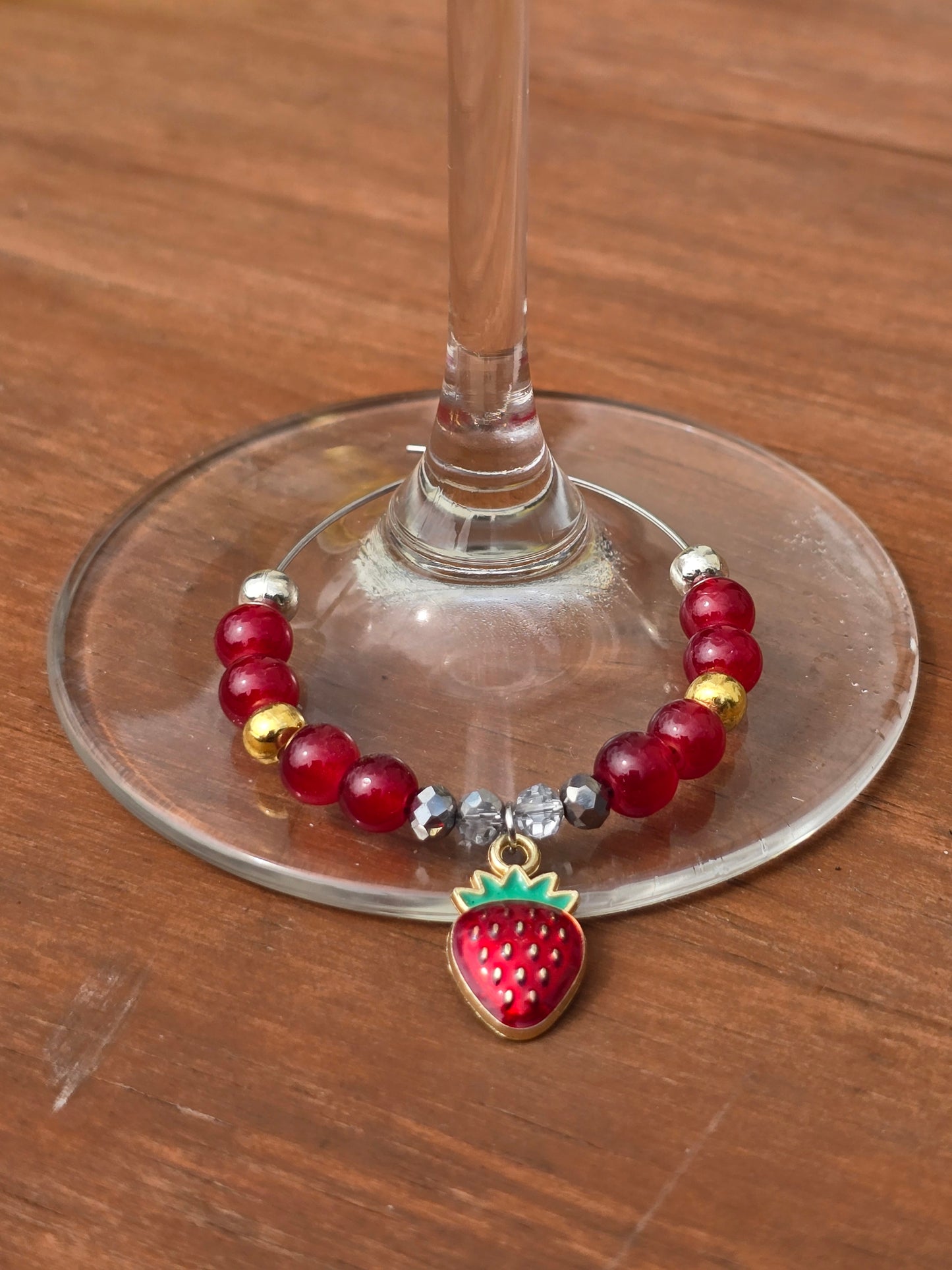 Sparkling Fruit Wine Glass Charms - Set of 4 Drink Identifiers