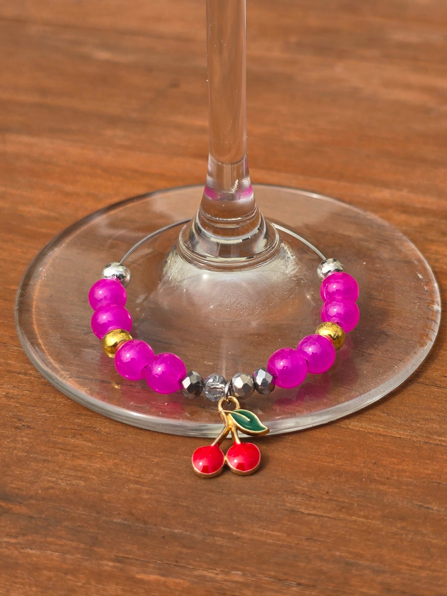 Sparkling Fruit Wine Glass Charms - Set of 4 Drink Identifiers