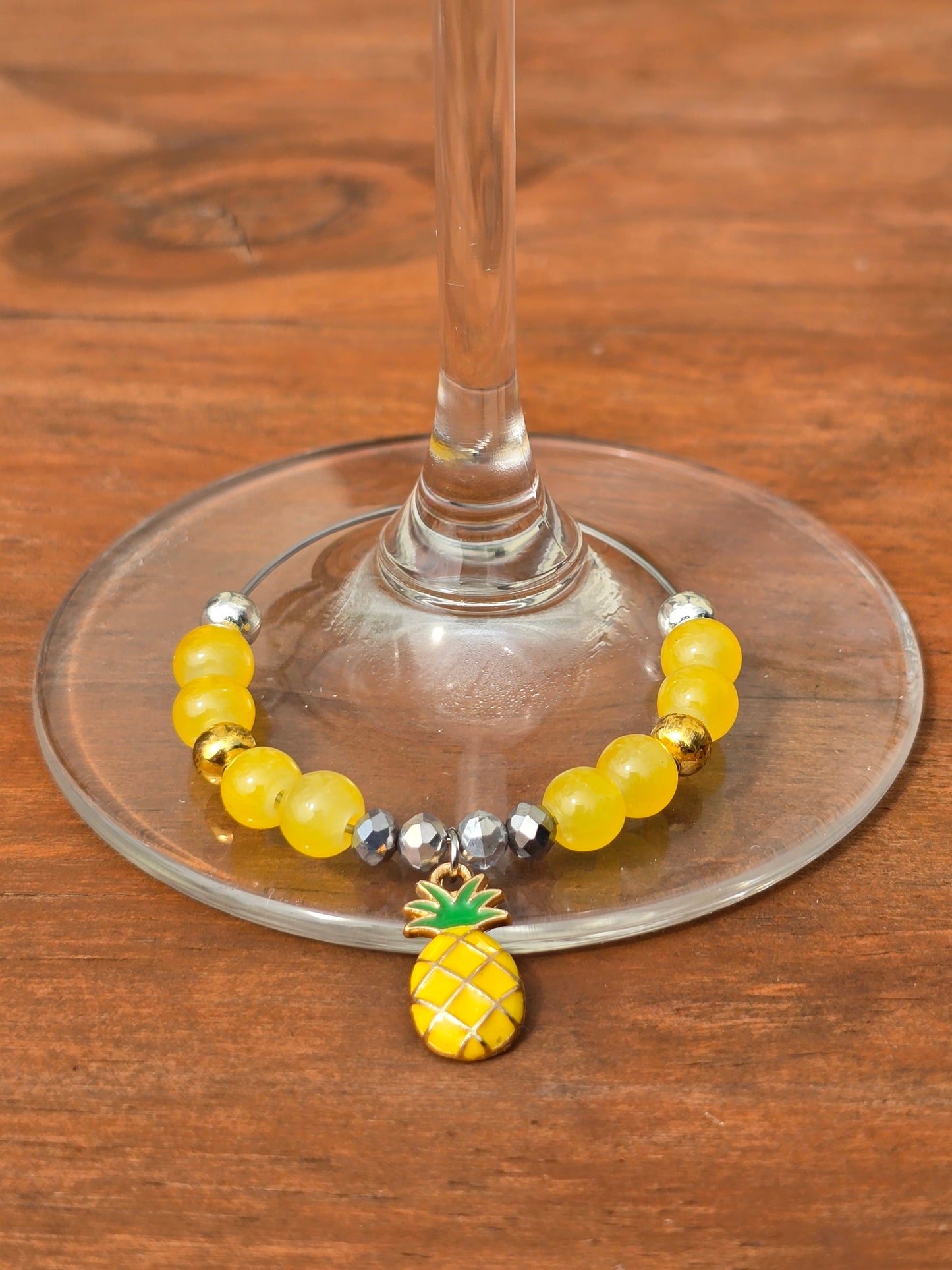 Sparkling Fruit Wine Glass Charms - Set of 4 Drink Identifiers