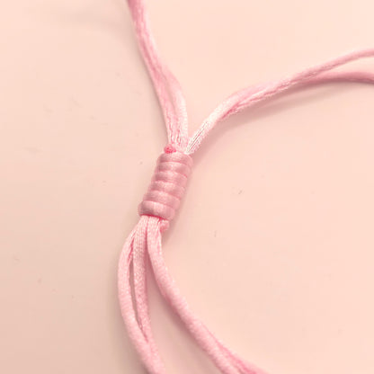 Slide Knot String Bracelet With Charm