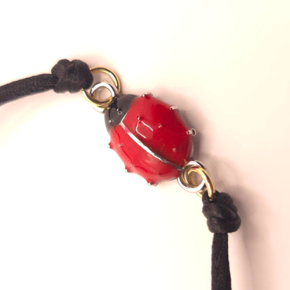 Slide Knot String Bracelet With Charm