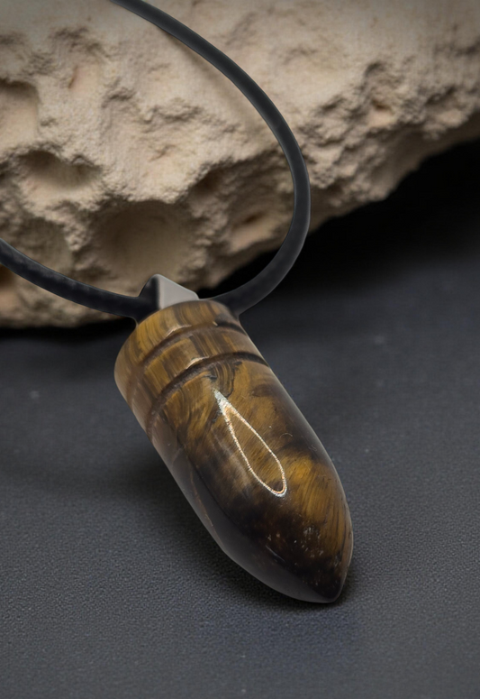 Men's Tigers Eye Bracelet and Necklace Set