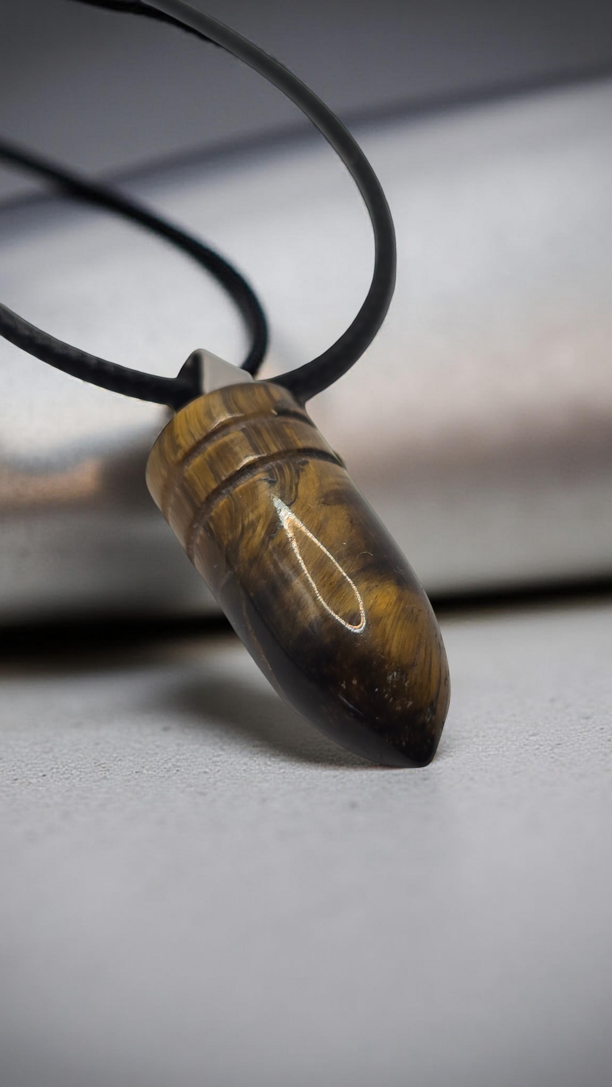 Men's Tigers Eye Bracelet and Necklace Set