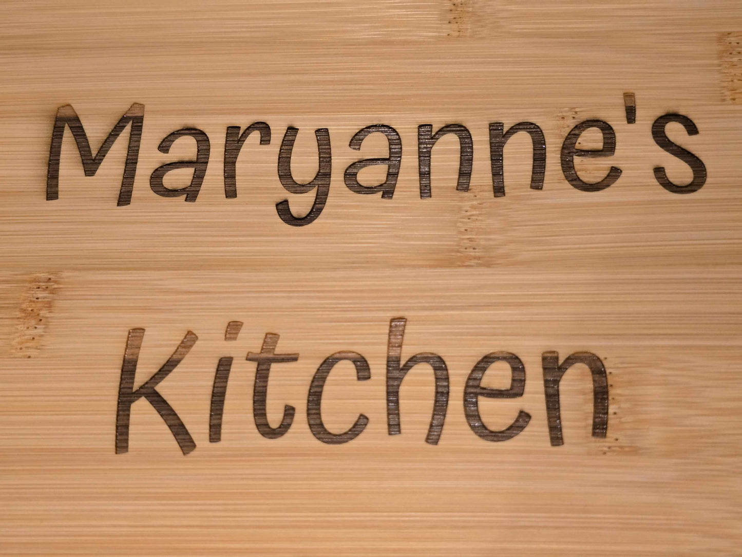 Personalised Cat Chopping Board - 30cm x 24cm engraved bamboo cutting board