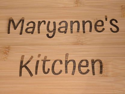Personalised Cat Chopping Board - 30cm x 24cm engraved bamboo cutting board