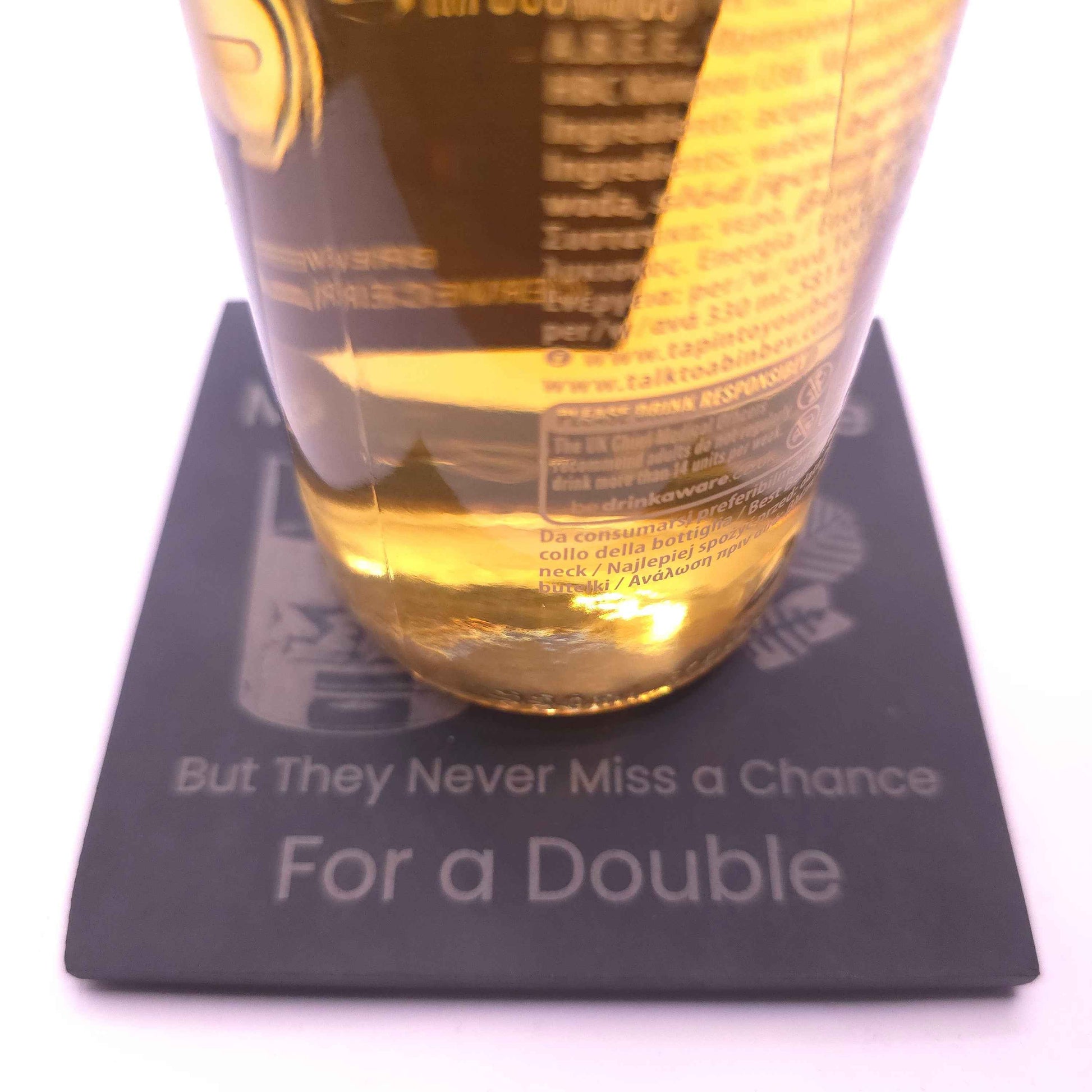 Personalised Darts Slate Coaster – "Never Miss a Double"